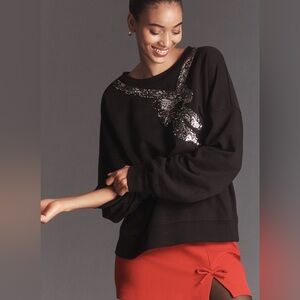 NWOT - Maeve Sequin Bow Sweatshirt
